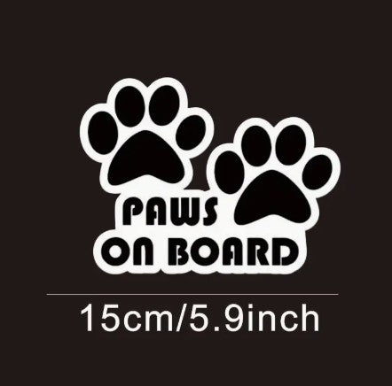 Sticker: Paws on board