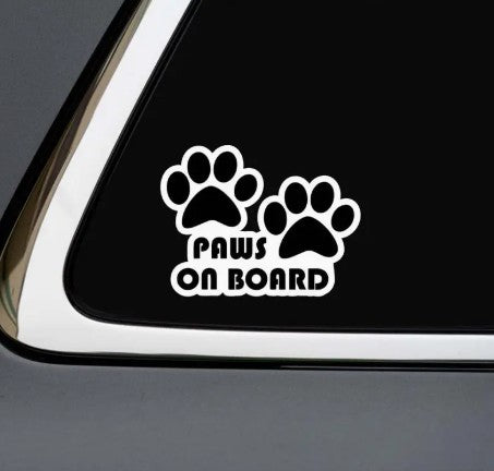 Sticker: Paws on board